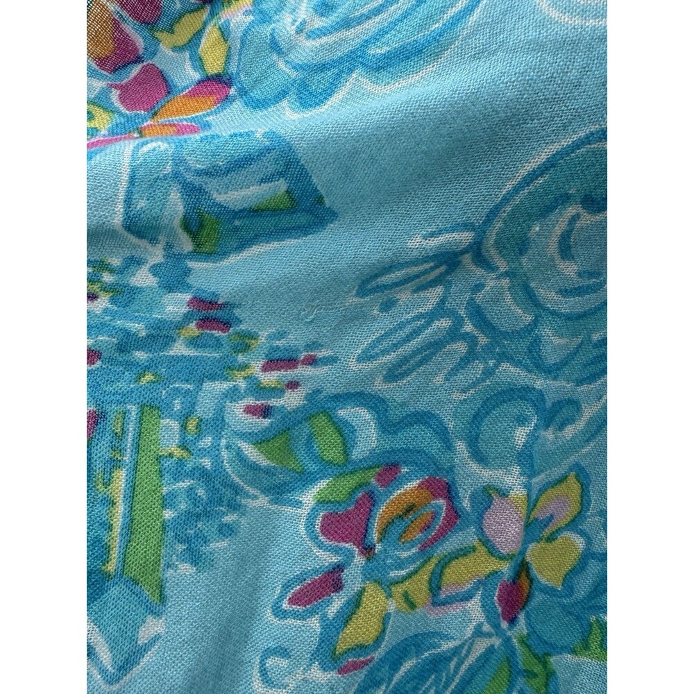 LILLY PULITZER Murfee Scarf Silk/Cashmere Blend Lilly Loves Chicago Print - Picture 9 of 10